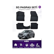 Peugeot E2008 2022+ Araca Özel Havuzlu "karbon" Paspas Takımı