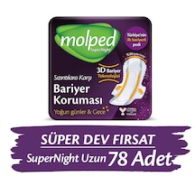 Molped Süpernight Hijyenik Ped Uzun Süper Avantaj Paketi 78 Adet