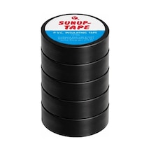 Sunup Sn-27918 Siyah 0.13x18mm İzole Pvc Elektrik Yalıtım Bant 5'li Paket