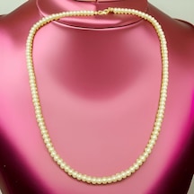 Parlak Ve Zarif: Saray Serisi Gold Renk 45 Cm Antialerjik Bijuteri Kadın İnci Kolye-9022383326547 Gold