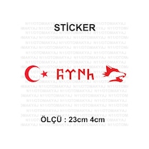 Ay Yıldız Kurt - Araba Kask Motosiklet Laptop Taplet Sticker