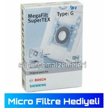 Bosch Bsgl 32015 - Bsgl 32500 Toz Torbası 4 Adet + Micro Filtre (285355802)
