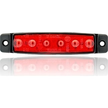 Sanel 12v Universal Parmak 6 Led Basamak Kırmızı Sbb12r6