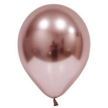 Balonevi 12" Krom Rose Gold 12 İnç Rose Gold Balon 50 Li Paket