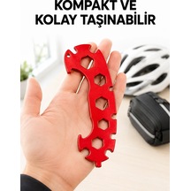 Mey İthalat 12 Ölçülü Bisiklet Tamir Anahtarı 6-17 Mm Kompakt Çok Amaçlı El Aleti Çok Renkli