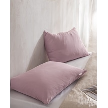 Belle Bambu Pamuklu 2'li Yastık Kılıfı - Açık Mürdüm 8684427301104 Çok Renkli