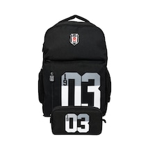 Beşiktaş İkili Okul Çantası Ve Kalemlik Seti Gri - Siyah 1903 Baskılı Erkek Çocuk - Setbjk26304c