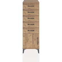 Hyperion Dolap 5 Çekmeceli Tek Kapaklı 44x44x134 Çam-çam Çam