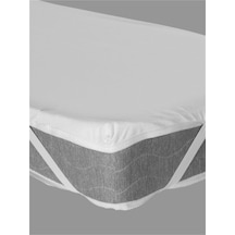Evony Bebe Alezi Sıvı Geçirmez 60x120 Cm Micro Kumaş Yatak Koruyucu Alez Beyaz