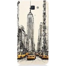 Samsung Galaxy J5 Prime Uyumlu New York Ve Taksiler Desenli Silikon Kılıf