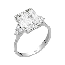 Sirius Pırlanta Ve Radyan Kesim Beyaz Topaz Yüzük 0823R0179