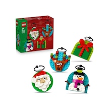LEGO® Yılbaşı Süsü Koleksiyonu 40744 – 6 Yaş ve Üzeri İçin Kardan Adam, Ren Geyiği ve Noel Baba Yılbaşı Süsleri Yapım Seti (153 Parça)