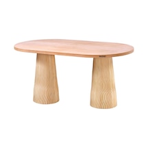 Masifart Tylon 160 Lık Zikzak Oval Masa Cilasız Ham Ham