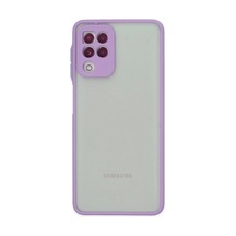 Samsung Galaxy Uyumlu A22 Kılıf Montreal Silikon Kapak - Mor Bzsxx00 1