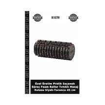 Özel Üretim Pratik Seçenek Süreç Foam Roller Tırtıklı Masaj Rulosu Siyah-turuncu 45 Cm Siyah - Turuncu