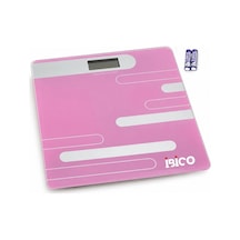 Dijital - Pilli Renkli Cam Banyo Baskül Terazi Tartı Lcd Ekran 180kg/50gr 26x26cm İ11-024 5468