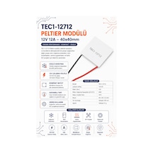 Tec1-12712 Peltier Modülü 12v 12a 40x40mm