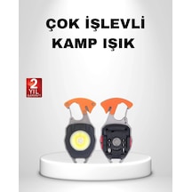 Ceylan Adam Mini Led Anahtarlık Fener Şişe Açacağı, Tornavida, Düdük Ve Usb Şarj Özellikli Çok Renkli