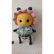 Amigurumi Şapkalı Sevimli Arı 02 - Çok Renkli
