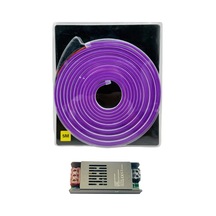 Powerr Led Aydınlatma 5 Metre 12 Volt 6x12 Mm Esnek Mor Neon Led 5a Slim Trafo Set
