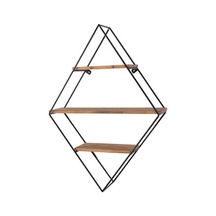 Kuzela Metal Ahşap Baklava Duvar Raf Ceviz Kuzela Metal Ahşap Baklava Duvar Raf Ceviz