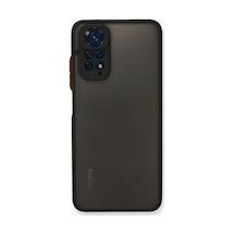 Newface - 836 - Xiaomi Redmi Note 11 Kılıf Montreal Silikon Kapak - Ece-umay - - Siyah Sıyah
