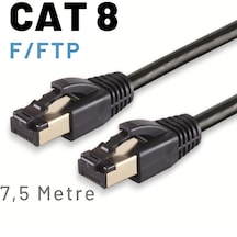 Irenıs 7,5 Metre Cat8 Kablo F/ftp Lszh Ethernet Kablosu, Siyah