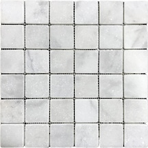 Carrara 5x5 Cm Eskitme Mermer Mozaik Duvar Zemin Mutfak Banyo Kaplama 0,47m2 30,5cm X 30,5 Cm