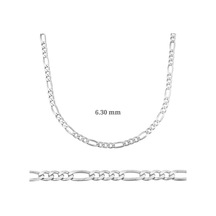 Hk Gümüş Figaro Zincir 180 Mikron 6.30 Mm Gümüş Takı Hediyelik Ürünler-196614 Çok Renkli