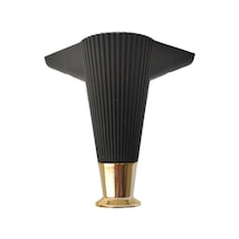 Zeygen Zirve Çizgili Mobilya Ayağı Baza Koltuk Kanepe Ayağı 15Cm Siyah (521142639)