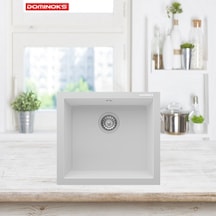 Dominoks Dicle 45 Beyaz Tezgah Altı 40 x 45 Granit Evye