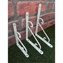 Ferforje Raf Altı Beyaz 15 11,5 Cm 4adet Beyaz