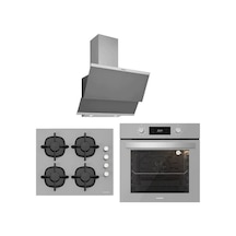 Silverline BO6502S02 - CS5343S01 - 3420 Classy 60 Gri Cam Ankastre Set
