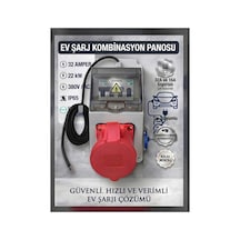 Hes Kablolu 5x4 Ttr Bakır 20 Metre Araç Şarjı Uyumlu 5-32a Trifaze Kombinasyon Panosu Kablolu-sigortalı- Prizli Ve Montajlı - 921427369