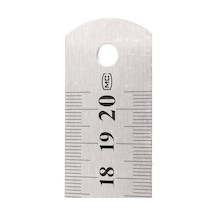 Çift Taraflı Paslanmaz Çelik Cetvel 20 CM Metal