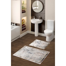 Alanur Trend Kaymaz Taban Dijital Banyo Takımı Kt479 gri