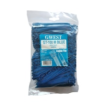 Gwest 2.5X100Mm 10Cm Mavi Plastik Kablo Bağı 1000 Adet N11.595