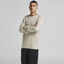 Jack & Jones Bisiklet Yaka Kazak-Hill 12157321 Oatmeal Ekru