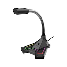 Polosmart Pgs402 Usb Kablolu Rgb Aydınlatma Masaüstü Gaming Oyuncu Mikrofon Siyah
