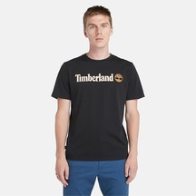 Timberland Kennebec River Linear Logo Short Sleeve Erkek T-shirt-32273 Siyah