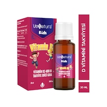 Venatura Unisex Kids Vitamin D3 400 Iu Takviye Edici Gıda 20 ML