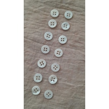 Doğal Trokashakiki İnci Midye Kabugu Düğme 13 Mm 12 Adet