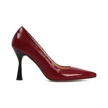 Kadın Bordo Yüksek İnce Topuklu Rugan Deri Stiletto