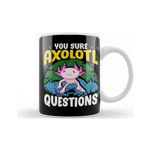 Funny You Sure Axolotl Questions Walking Fish Pun Kupa Bardak Porselen Karışık