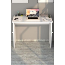 Çalışma Masası 90x54 - Bilgisayar Ofis Beyaz Ders Masası Beyaz
