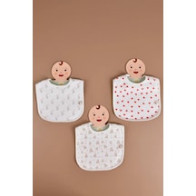 E&f Store Kız Bebek 3'lü Sıvı Geçirmez Mama Önlüğü Seti - Model 1 Çok Renkli