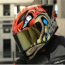 Ls2 Rapıd 2 Race Spox Fullface Motosiklet Kaskı Gold Camlı Gri - Kırmızı