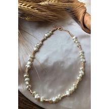 X-Ladyaccessories Barok Inci Kısa Kolye Çok Renkli