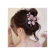 Çiçek Detaylı Büyük Mandal Saç Tokası - Pembe - 922386365 Pembe - 922386365 Pembe
