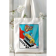 Art Hediye Crazy Taxi Oyun Baskılı Omuz Çanta Kişiye Özel Model 1 Çok Renkli
